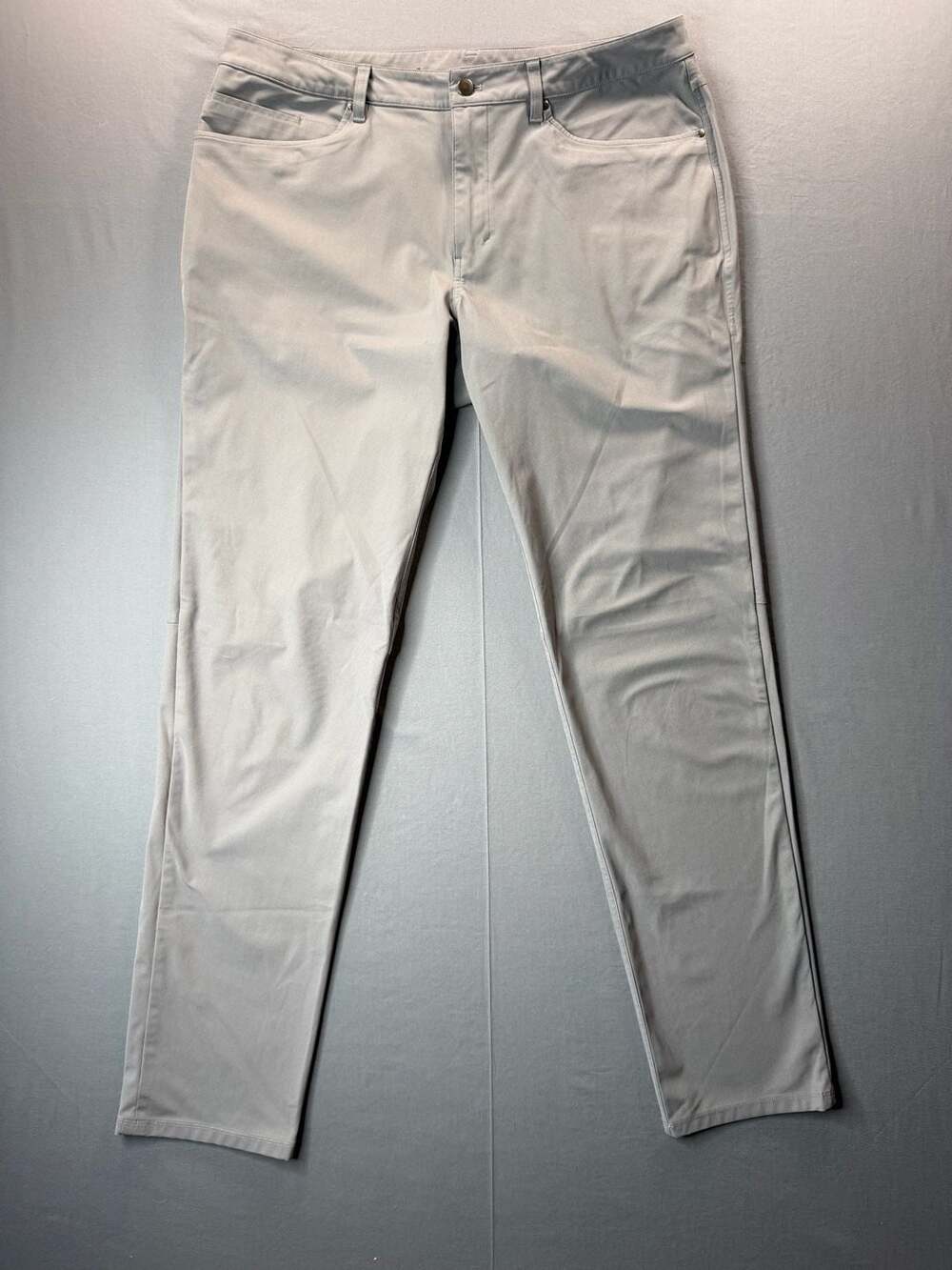 Lululemon ABC Pant Slim 36 Tall Grey Performance Five-Pocket Casual Pants